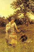Frederick Morgan The garland oil painting on canvas